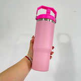 20 Pack China Warehouse Flamingo Stanley Style 30oz Powder Coated Quencher Tumblers