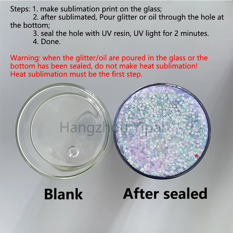 25 Pack China Warehouse 12oz 15oz 20oz Sublimation Blanks Pre Drilled Snow Globe Double Wall Glass Can With Bamboo Lid And Plastic Straw