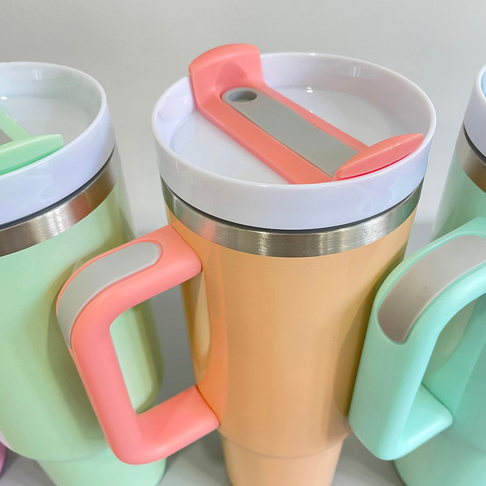 25 Pack China Warehouse 40oz Matte & Glossy H2.0 sublimation Stanley dupes travel tumblers _CNDM