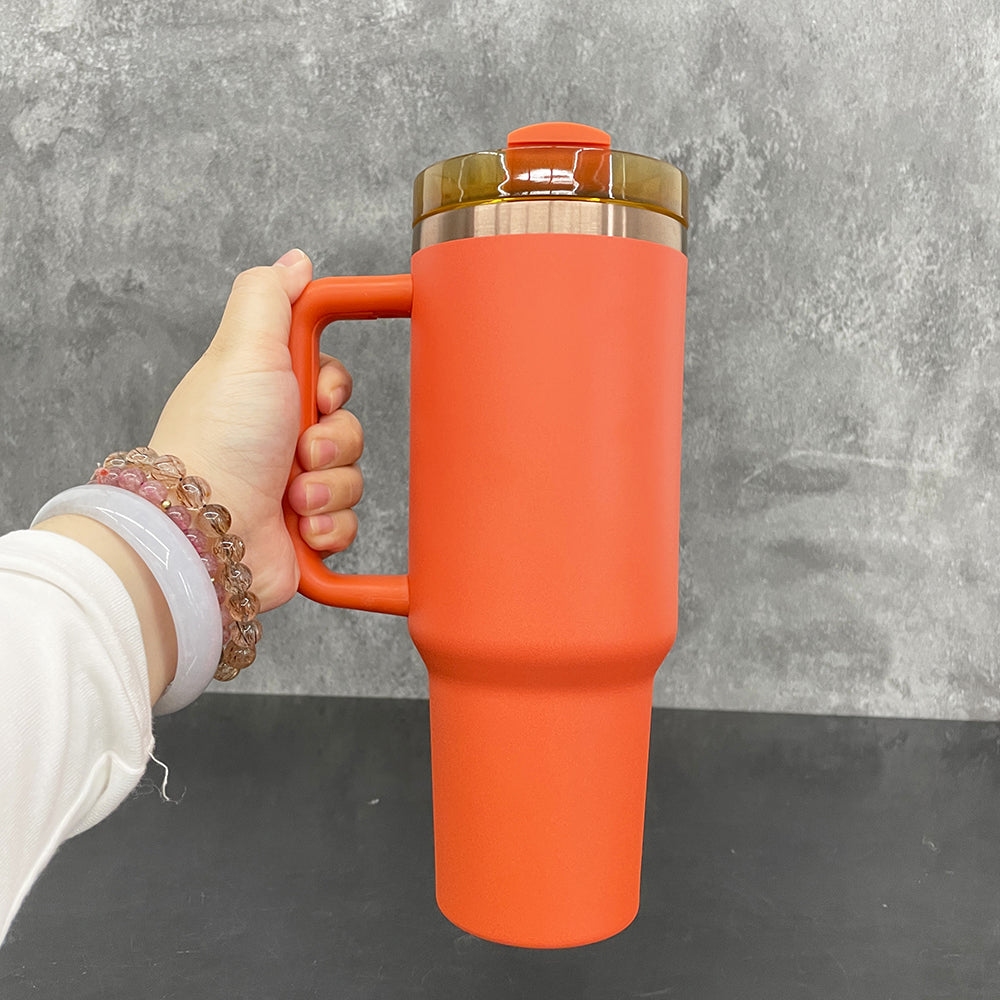 20 Pack USA Warehouse 40oz Pumpkin Spice Autumn Color Copper Plated Tumbler for Laser Engrvaing