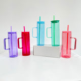 25 Pack USA Warehouse 20oz jelly glass mugs with handle for sublimation and uv dtf wraps
