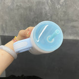 25 Pack USA warehouse white blank sublimation stainless steel 16oz soda beer can tumbler mugs with colored handle straw and lids
