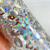 USA RTS 16oz mix color holographic leopard glass can for soda juice f--USCC