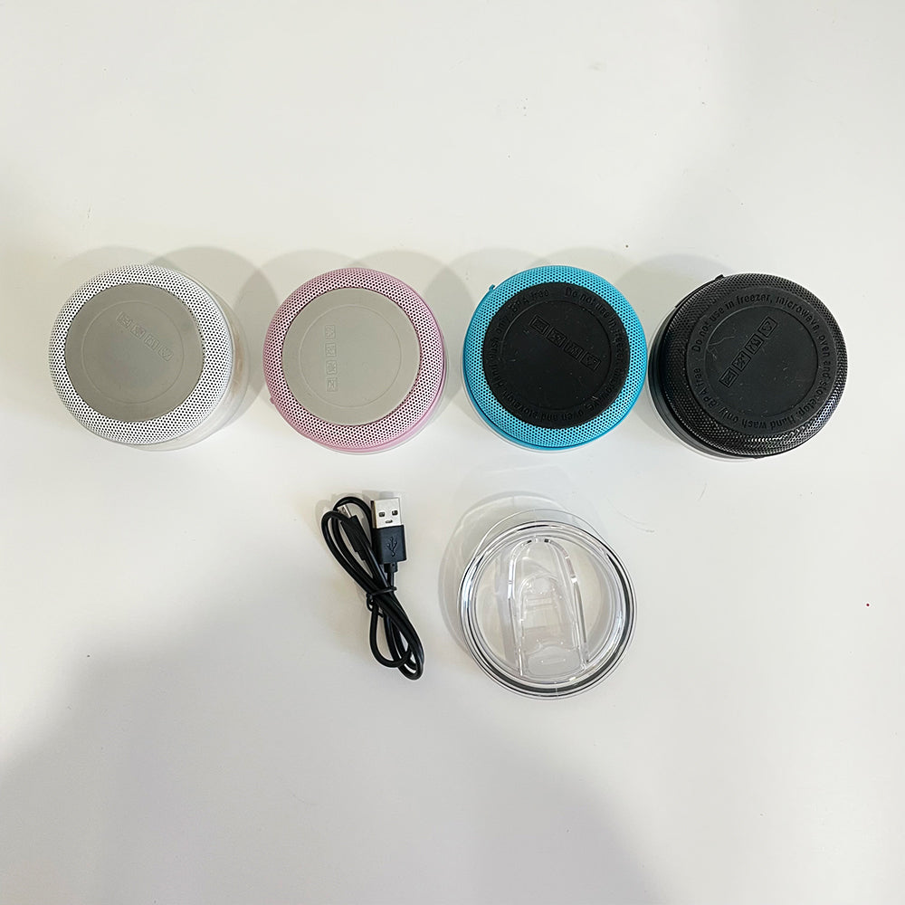 Sublimation Matt Macaron Color 20oz Straight Skinny Music Player Blustooth Speaker Tumblers-USCC
