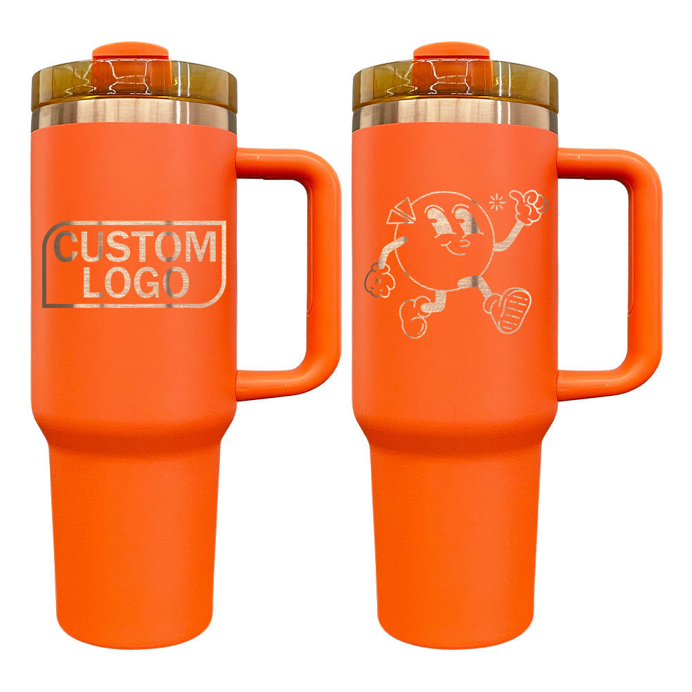 20 Pack USA Warehouse 40oz Pumpkin Spice Autumn Color Copper Plated Tumbler for Laser Engrvaing