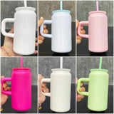25 Pack China warehouse blank sublimation kids 16oz stainless steel can with handle