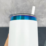 25 Pack China Warehouse 20oz Gold Underneath Christmas Color Skinny Straight Tumbler for Laser Engraving