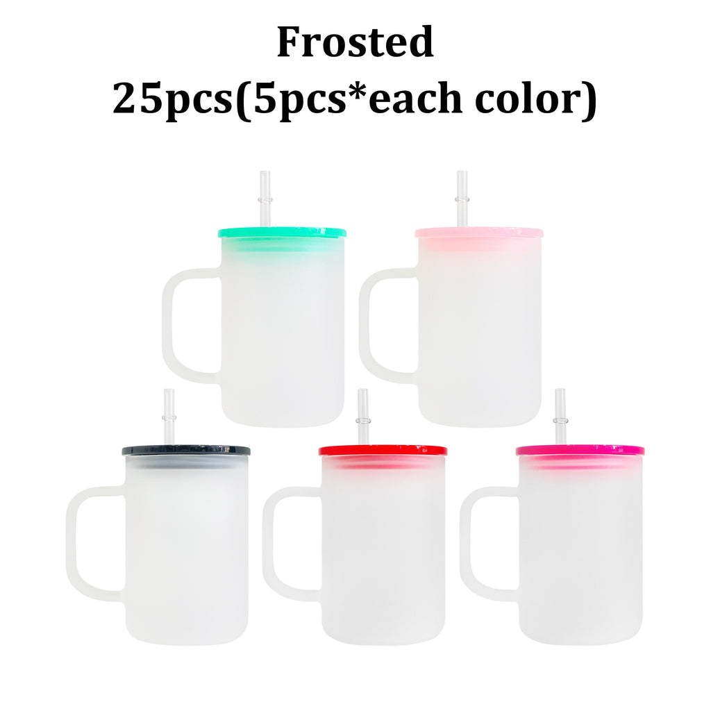 Multiple options available 17oz blank sublimation glass mugs for DIY-USCC