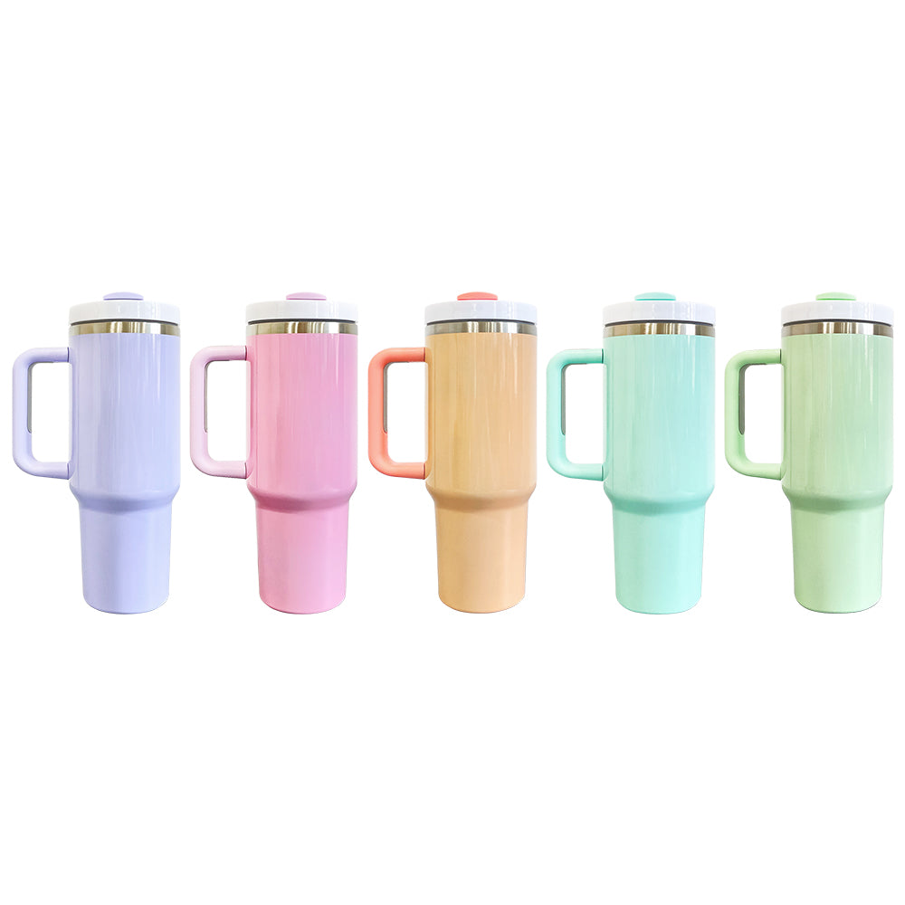 25 Pack China Warehouse 40oz Matte & Glossy H2.0 sublimation Stanley dupes travel tumblers _CNDM