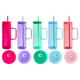 25 Pack USA Warehouse 20oz jelly skinny glass mugs with handle for sublimation and uv dtf wraps