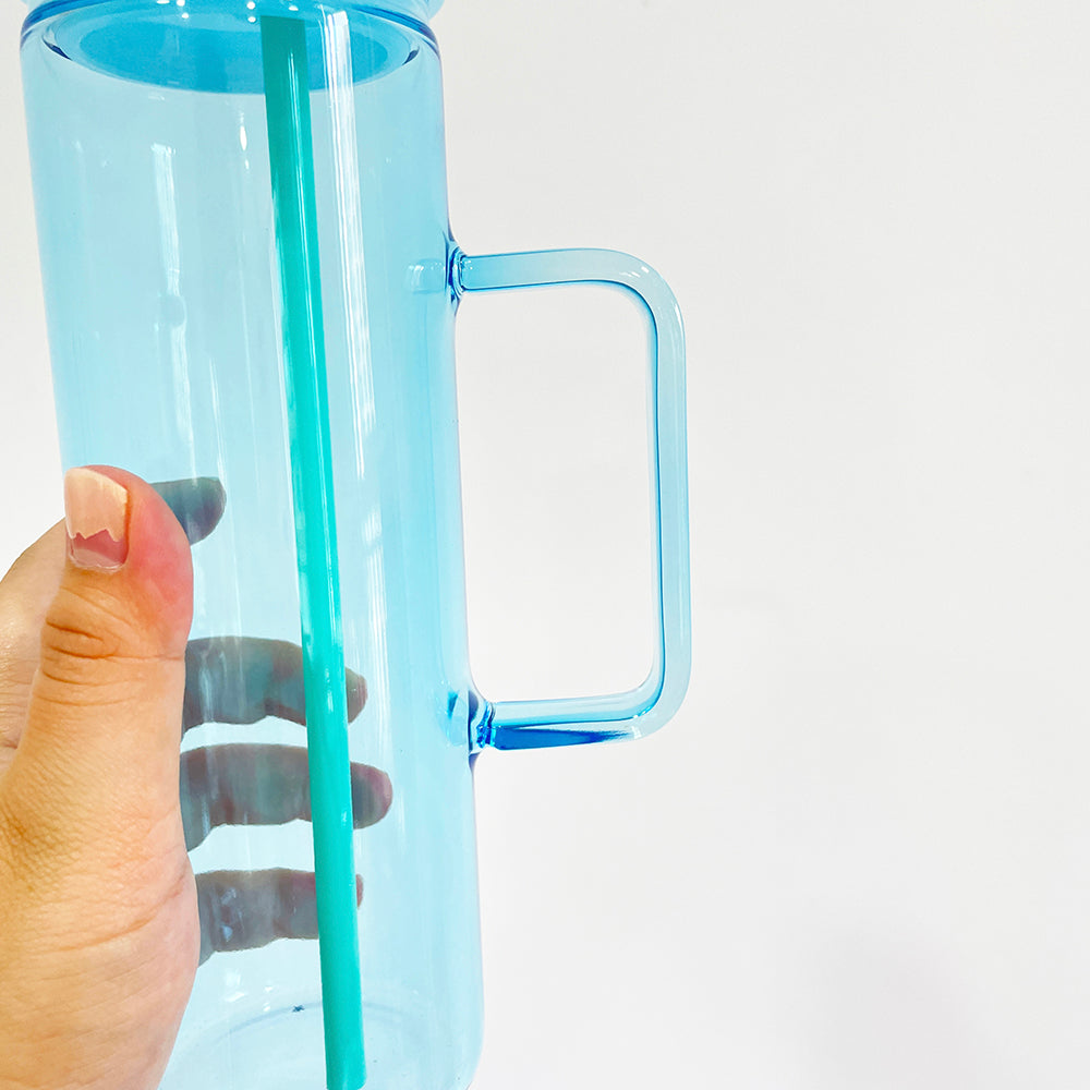 25 Pack USA Warehouse 20oz jelly glass mugs with handle for sublimation and uv dtf wraps