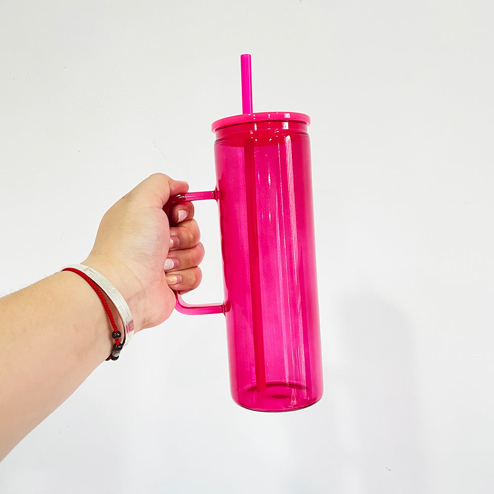 25 Pack USA Warehouse 20oz jelly glass mugs with handle for sublimation and uv dtf wraps