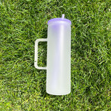 25 Pack USA Warehouse 20oz jelly glass mugs with handle for sublimation and uv dtf wraps
