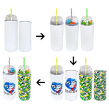 25 Pack China Warehouse 10oz/20oz/22oz Blank Sublimation tumbler with Designable Demo Lids and Slide lids