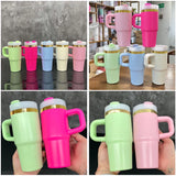 25 Pack China Warehouse 14oz Kids Baby Gold Plated Cute Macaron Color Tumblers with Handle for Laser Engraving
