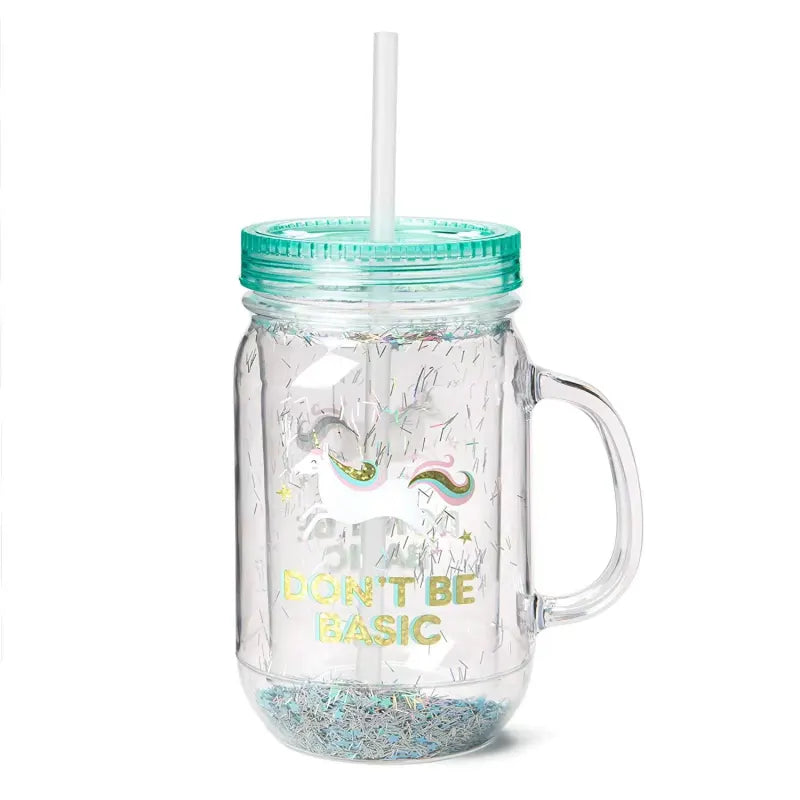 25 Pack China Warehouse Snow Globe 20oz Plastic Mason Jars with Handles