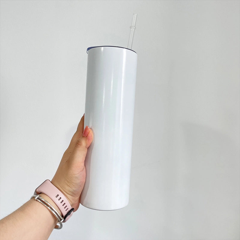 25 Pack 50Pack China Warehouse 15oz 20oz 30oz Arc Edge Sublimation Blanks Tumbler With PP Straw Slide Lid