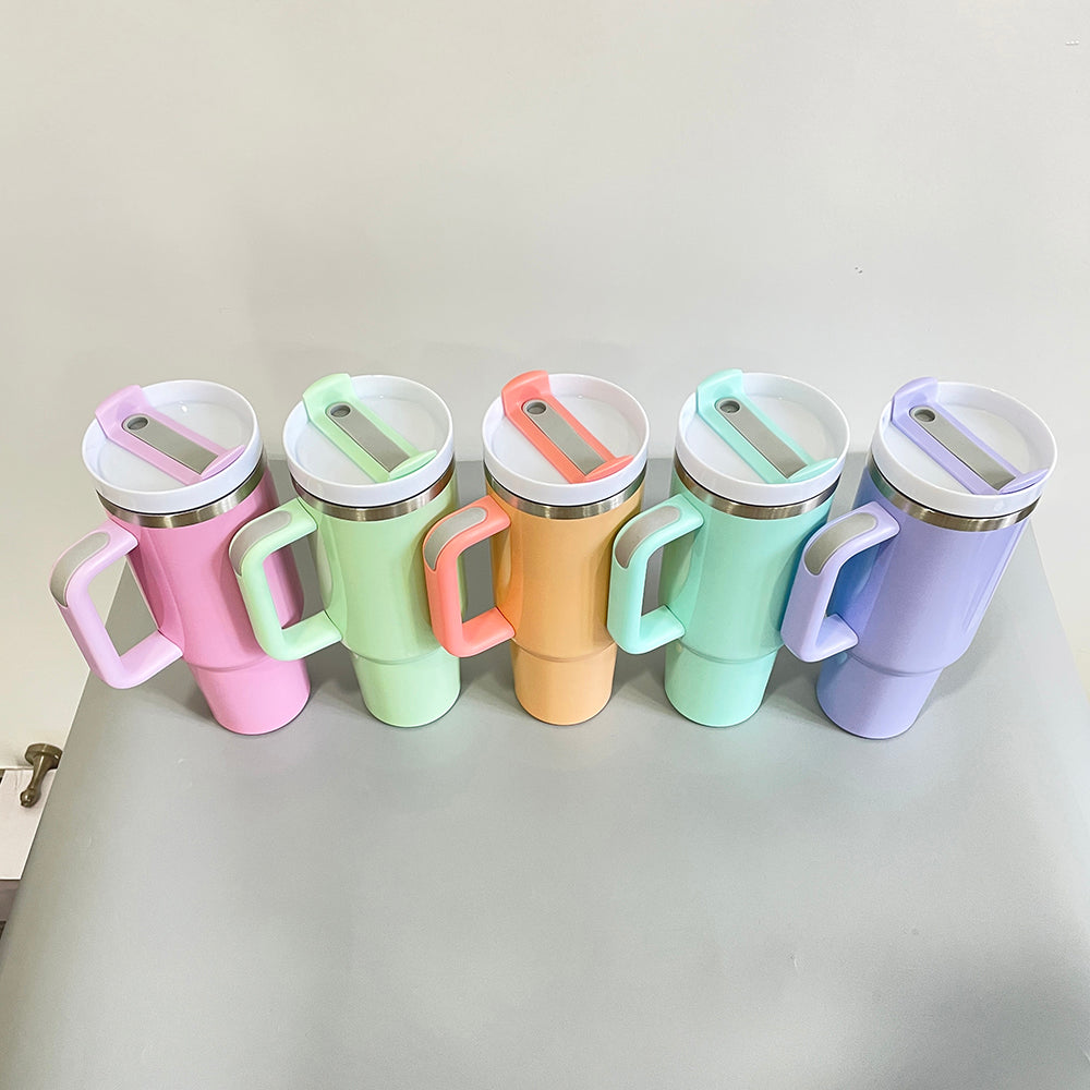 25 Pack China Warehouse 40oz Matte & Glossy H2.0 sublimation Stanley dupes travel tumblers _CNDM