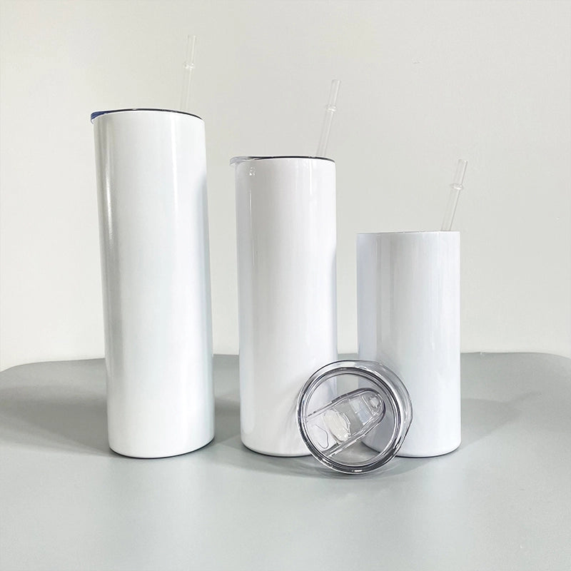 25 Pack 50Pack China Warehouse 15oz 20oz 30oz Arc Edge Sublimation Blanks Tumbler With PP Straw Slide Lid