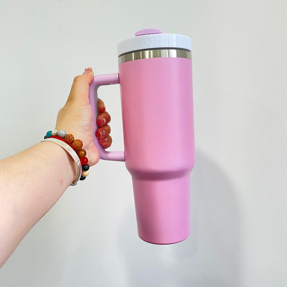 25 Pack China Warehouse 40oz Matte & Glossy H2.0 sublimation Stanley dupes travel tumblers _CNDM