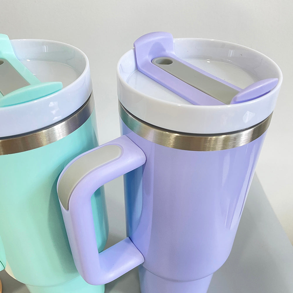 25 Pack China Warehouse 40oz Matte & Glossy H2.0 sublimation Stanley dupes travel tumblers _CNDM