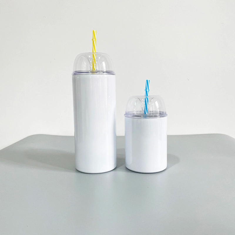 25 Pack China Warehouse 10oz/20oz/22oz Blank Sublimation tumbler with Designable Demo Lids and Slide lids