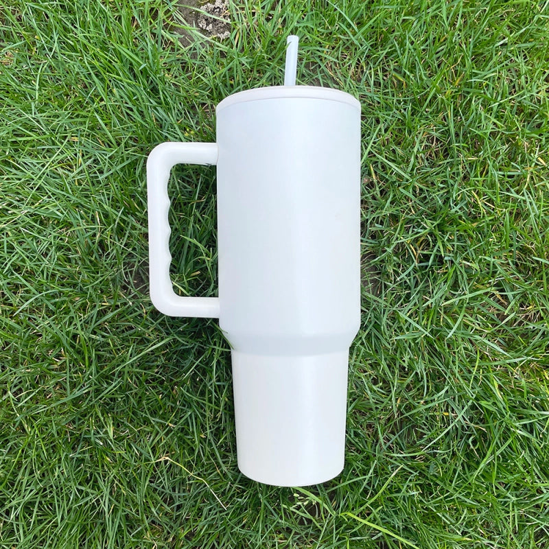 25 Pack USA Warehouse Blank Sublimation H3.0 40oz Travel Mugs With Handle And Straw-USDM