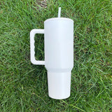 25 Pack USA Warehouse Blank Sublimation H3.0 40oz Travel Mugs With Handle And Straw-USDM