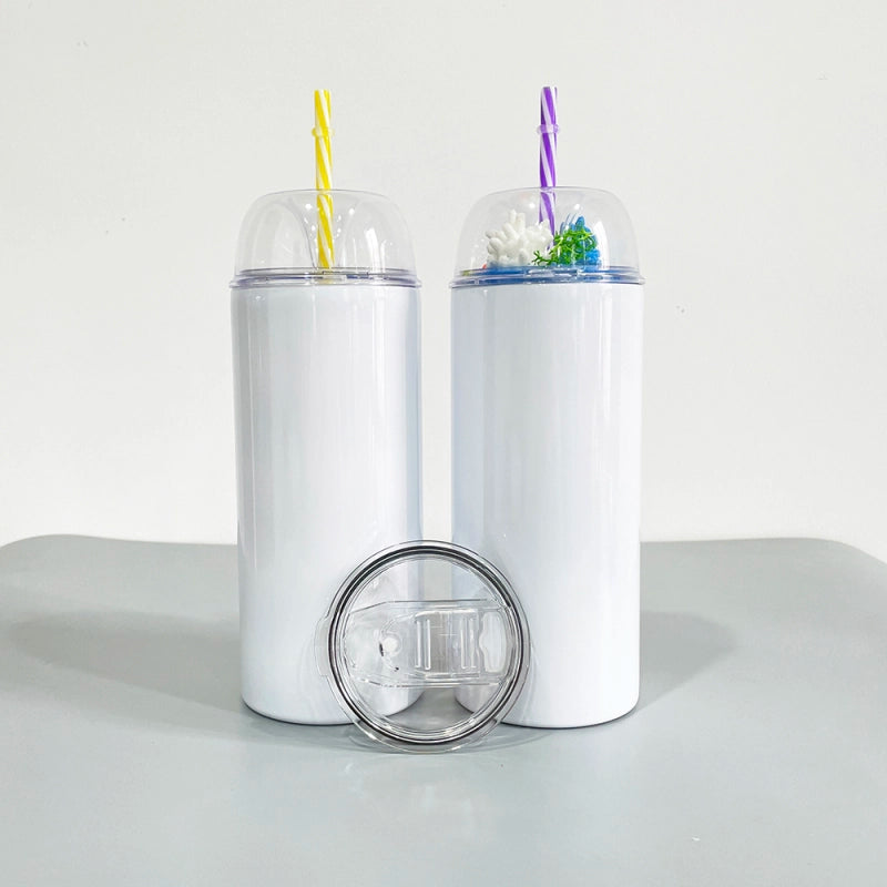 25 Pack China Warehouse 10oz/20oz/22oz Blank Sublimation tumbler with Designable Demo Lids and Slide lids