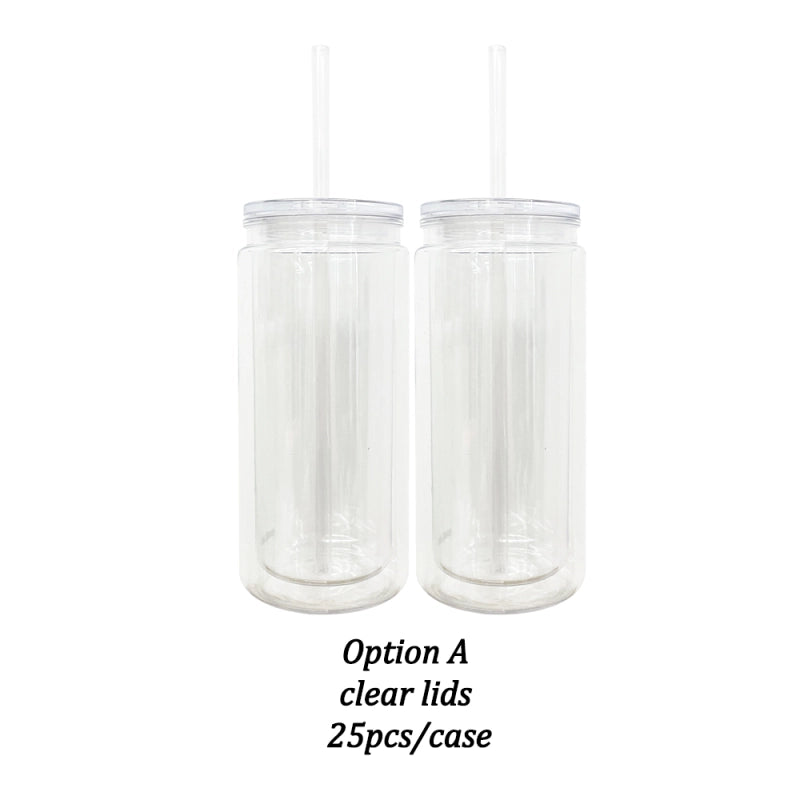 25 Pack USA Warehouse Double-layer plastic snow globe with 16oz inside 20oz-USDM