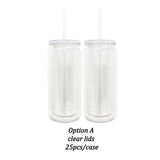 25 Pack USA Warehouse Double-layer plastic snow globe with 16oz inside 20oz-USDM