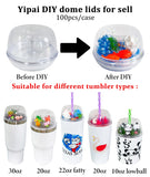 25 Pack China Warehouse 10oz/20oz/22oz Blank Sublimation tumbler with Designable Demo Lids and Slide lids
