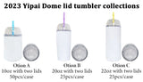 25 Pack China Warehouse 10oz/20oz/22oz Blank Sublimation tumbler with Designable Demo Lids and Slide lids