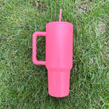 25 Pack USA Warehouse Blank Sublimation H3.0 40oz Travel Mugs With Handle And Straw-USDM