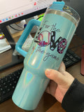 25 Pack China Warehouse 40oz shimmer sublimation Stanley shaped blank Sublimation travel tumblers-CNDM