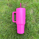 25 Pack USA Warehouse Blank Sublimation H3.0 40oz Travel Mugs With Handle And Straw-USDM