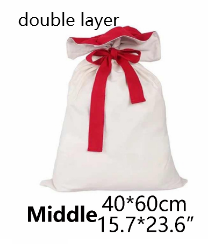 USA Warehouse White color blank sublimation christmas gift santa bags-USCC