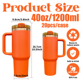 20 Pack USA Warehouse 40oz Pumpkin Spice Autumn Color Copper Plated Tumbler for Laser Engrvaing