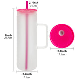 25 Pack USA Warehouse 20oz jelly glass mugs with handle for sublimation and uv dtf wraps