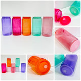 25 Pack 50 Pack USA Warehouse 16oz jelly sublimation glass cans in sweet candy colors for uv dtf wraps