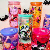 25 Pack 50 Pack USA Warehouse 16oz jelly sublimation glass cans in sweet candy colors for uv dtf wraps