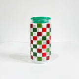 50 Pack China Warehouse Already Printed 16oz 3D Touch Christmas Glass Can With Colorful PP Lid