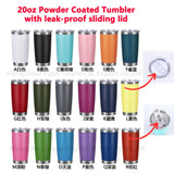 25 Pack China Warehouse 20oz powder coated coffee car tumblers with leak proof normal lids for laser engraving-USDM