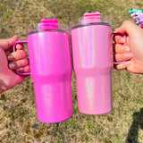 25 Pack USA Warehouse Newest Style Sublimation 20oz Kids Sparkly Shimmer Stanley Tumbler with Handle-USDM
