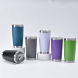 50 Pack China Warehouse 20oz sliver plated powder coated coffee car tumblers with Magnetic lids for laser engraving-CNDM