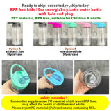 BPA free pre drilled 10oz double wall PET plastic Acrylic snow globe kids cups-USDM