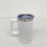 20 Pack USA Warehouse Blank Sublimation 20oz Coffee Mugs with Removable Plastic Handle