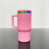 25 Pack USA Warehouse 20oz Kids Stainless Steel Tumblers with Leak Proof Straw Lids Rainbow Underneath Power Coated Tumblers for Laser Engraving(PRE-ORDER)