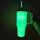 H2.0 40oz glow in dark tumblers with glow in dark straws change blue and green color for sublimation-USCC