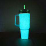 H2.0 40oz glow in dark tumblers with glow in dark straws change blue and green color for sublimation-USCC